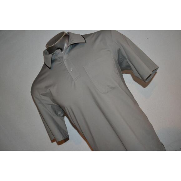 37546 Duluth Trading Golf Polo Shirt Front Pocket Gray Mens Size Medium - Picture 3 of 7